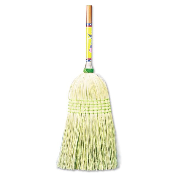 Pinpoint 55 in. Corn Fiber Bristles Parlor Broom, Natural - PI2491443
