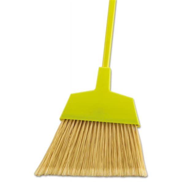 Pinpoint BW Poly Bristle Angler Broom with 53 in. Handle - Yellow - 12 per Case - PI3193393