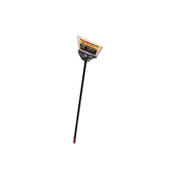 Johnson Diversey O-Cedar, Maxiplus Professional Angle Broom, Polystyrene Bristles, 51in Handle, Black, 4PK - 91351CT