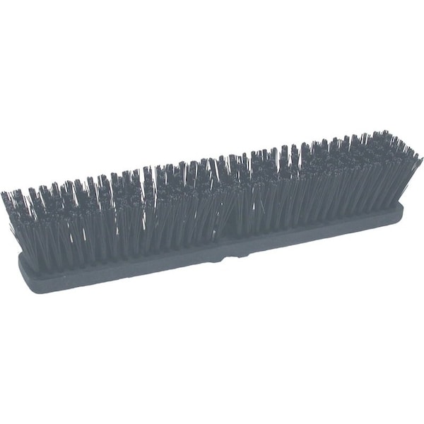 Birdwell Broom Head, Threaded, 3 in L Trim, Polystyrene Bristle, Black - 2021-12
