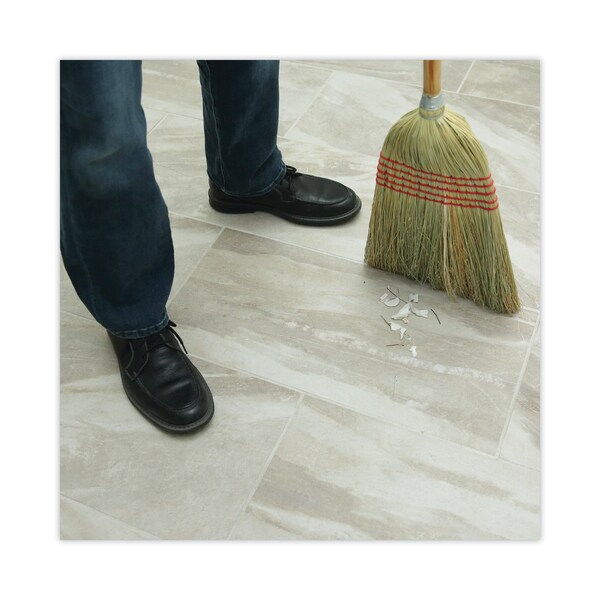 Unisan Parlor Broom, Corn Fiber Bristles, 55" Overall Length, Natural - 926C