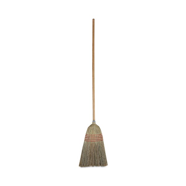 Unisan Parlor Broom, Corn Fiber Bristles, 55" Overall Length, Natural - 926C