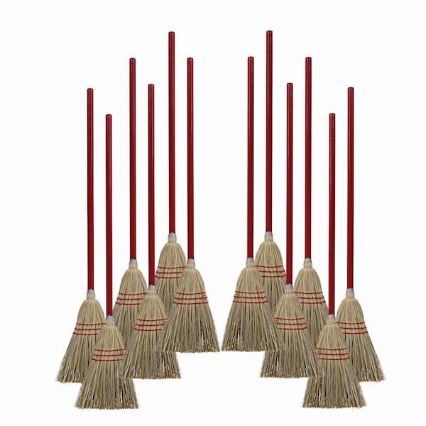 Boardwalk Corn/Fiber Lobby Brooms, 36", Gray/Natural, PK12 - BWKBR10016