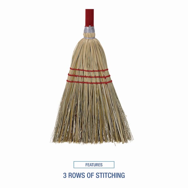 Boardwalk Corn/Fiber Lobby Brooms, 36", Gray/Natural, PK12 - BWKBR10016