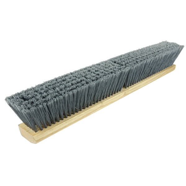 Weiler 24" Green Works Sweep Fine Grey Fill with Rubberwood Block - 42355