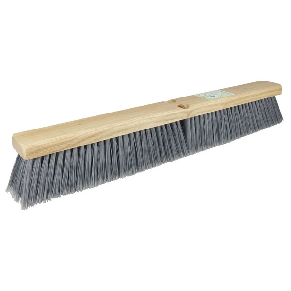Weiler 24" Green Works Sweep Fine Grey Fill with Rubberwood Block - 42355