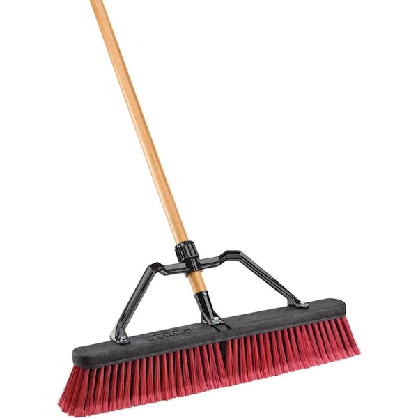 Libman 24 In. W. x 65 In. L. Wood Handle Multi-Surface Industrial Push Broom - 827