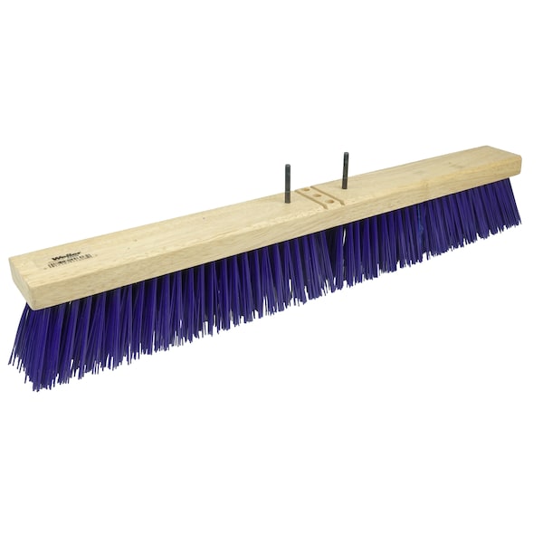 Weiler 24" Pro-Flex Stiff Blue Polypropylene Sweep with 60" Hardwood Handle - 44606