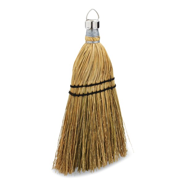 Rubbermaid Commercial Corn Whisk Broom, Corn Bristles, 12.2" Length, Yellow - FG9B5500YEL