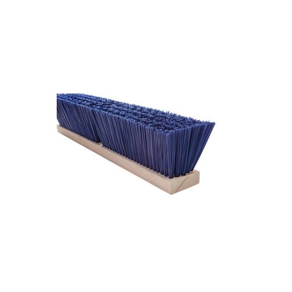 Magnolia Brush Manufacturers Inc Magnolia Brush 455-6424-FX 24 in. Poly Street Broom with Flex Sweep; Blue - 455-6424-FX