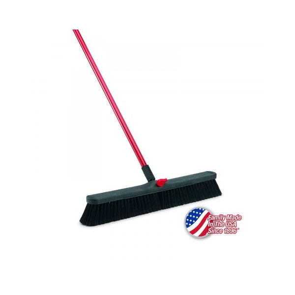 Libman Libman Commercial Push Broom with Resin Block - 24 - Fine-Duty Bristles - 801 - 801