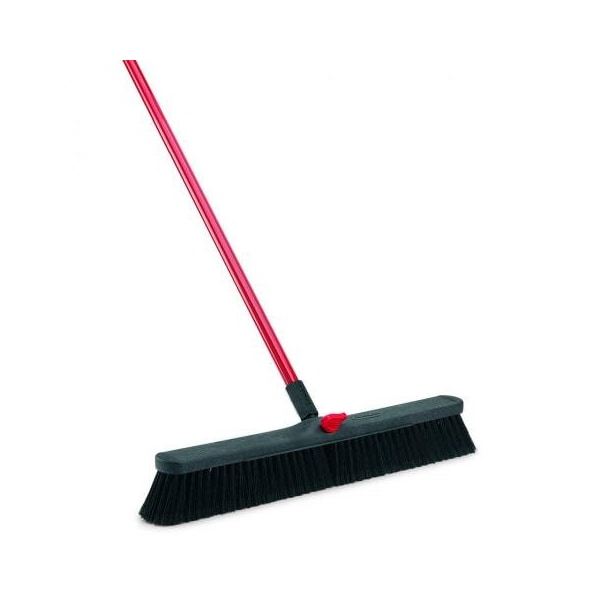 Libman Libman Commercial Push Broom with Resin Block - 24 - Fine-Duty Bristles - 801 - 801