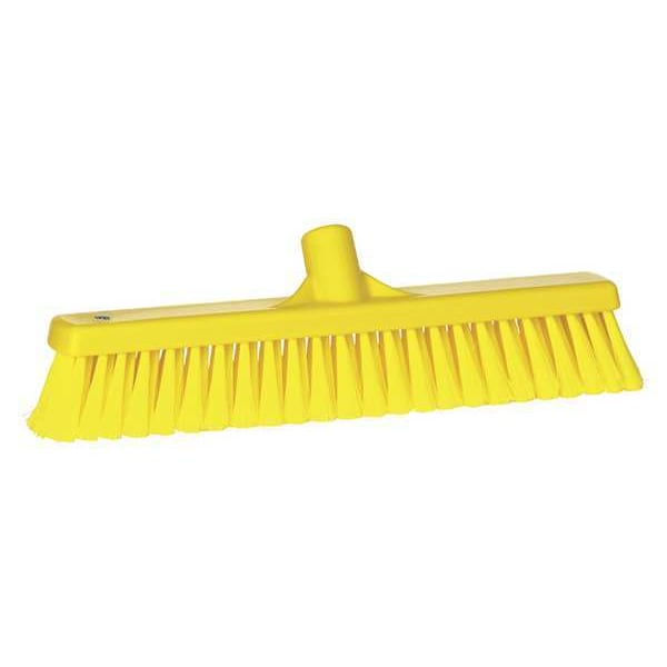 Remco 2 x 16 in Sweep Face Broom Head, Soft, Synthetic, Yellow - 31786