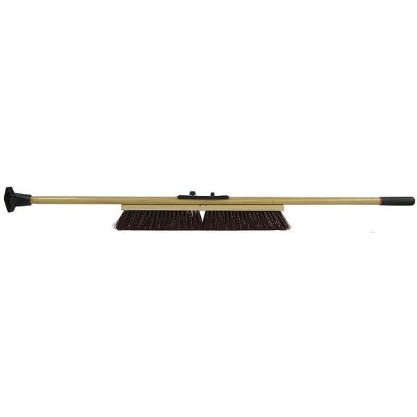 Tough Guy 24 in Sweep Face Push Broom, Stiff, Synthetic, Maroon - 90648