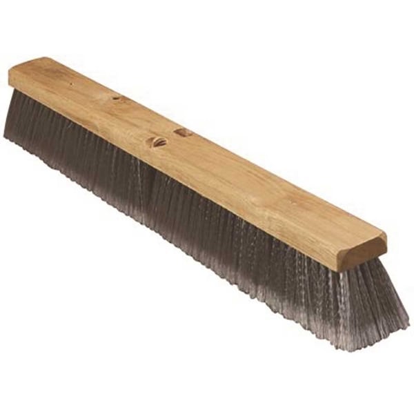 Renown 24 in. Polypropylene Broom Fine Sweep Flagged with 3 in. Trim Grey - 36219524AM23
