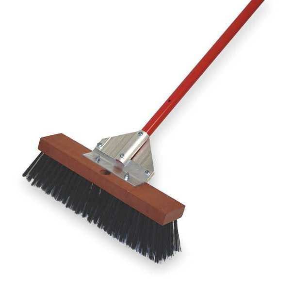 Tough Guy 16 in Sweep Face Push Broom, Stiff, Synthetic, Black - 3PCA7