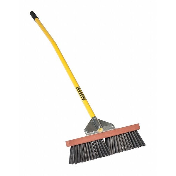 Midwest Rake Rnd Steel Wire Broom, 16", 60" Handle - 47026GRA