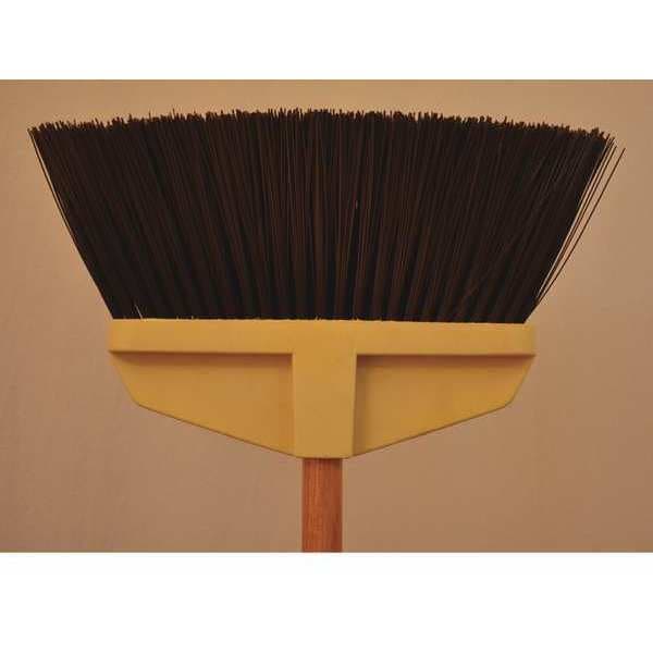 Bruske Products Brown upright broom, coarse 13" sweep, 54" wood handle - 5619-R