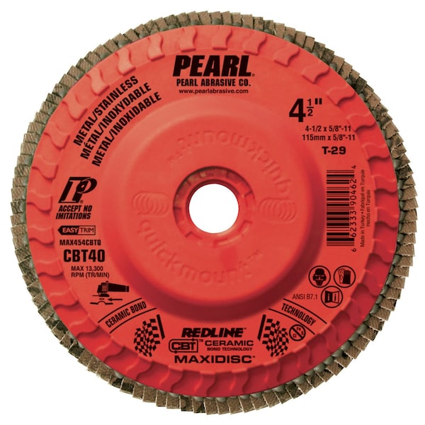 Pearl Redline CBT Disco Máximo Recortable de 4-1/2 x 5/8-11 CBT40 T-29 - MAX454CBTQ