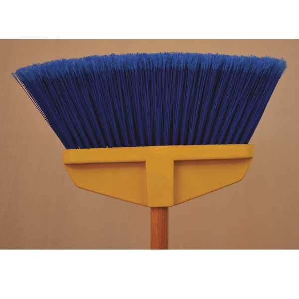 Bruske Products Blue flagged upright broom, poly block, smooth semi-smooth - 5616-R