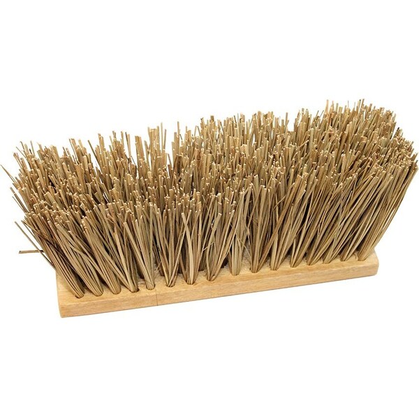 The Brush Man 16” Street Broom, Undyed Palmyra Stalk Fill, 6PK - ST4165
