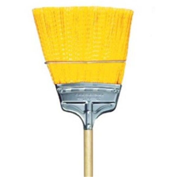 Gordon Brush Milwaukee Dustless Brush 437053 Yellow Flagged Polypropylene; Steel Handle; Upright Broom; Case Of 12 - 437053