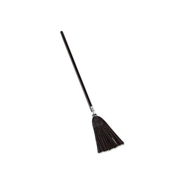 Rubbermaid Commercial Rubbermaid Pro Synthetic-Fill Angle Broom, Lacquered Pine Handle, Black - - FG253600BLA