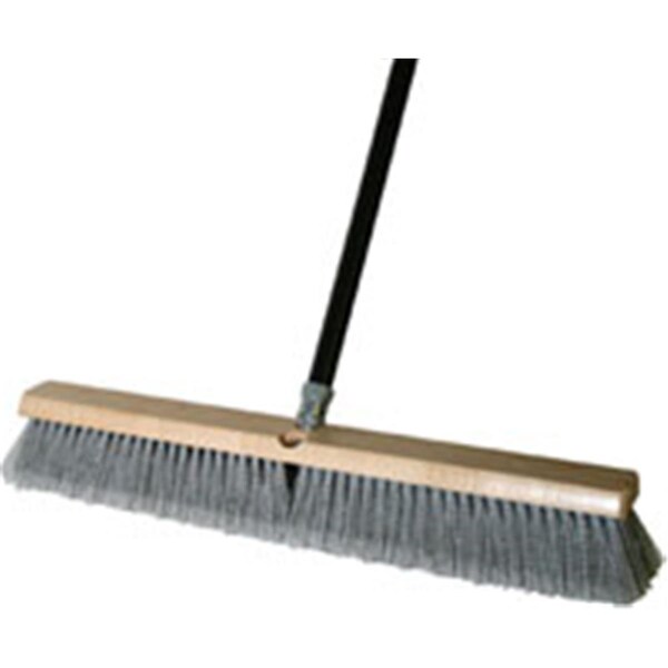 House 18 in. Grey Flagged Broom with Handle - HO3045035