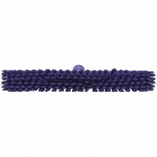Vikan 16 in Sweep Face Broom Head, Soft/Stiff Combination, Synthetic, Purple - 31748