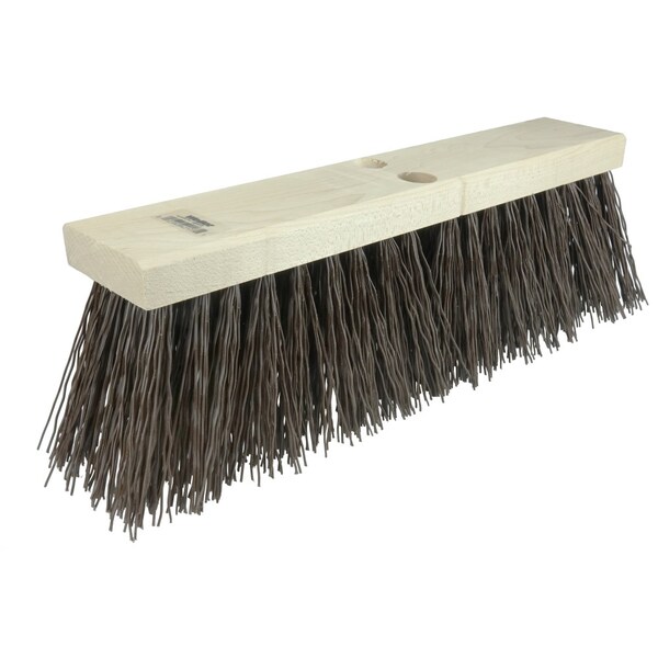 Weiler 24" Street Broom, 5-1/4" Trim Length, Brown Polypropylene Fill - 42174