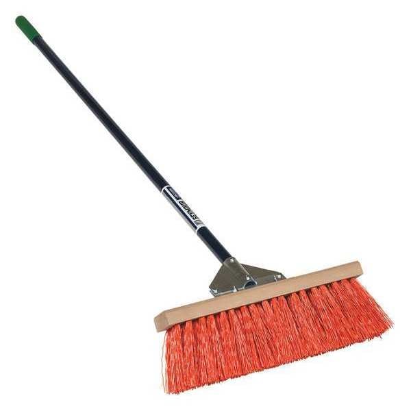 Seymour Midwest Street Broom, 18", 60" Blue Alum Handle - 82919