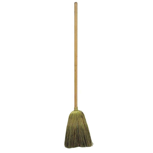 Tough Guy 12 in Sweep Face Corn Broom, Medium/Stiff Combination, Natural, Tan - 1VAC3