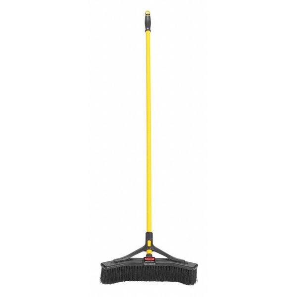 Rubbermaid Commercial 18 in Sweep Face Angle Broom, Medium, Synthetic, Black - 2018727