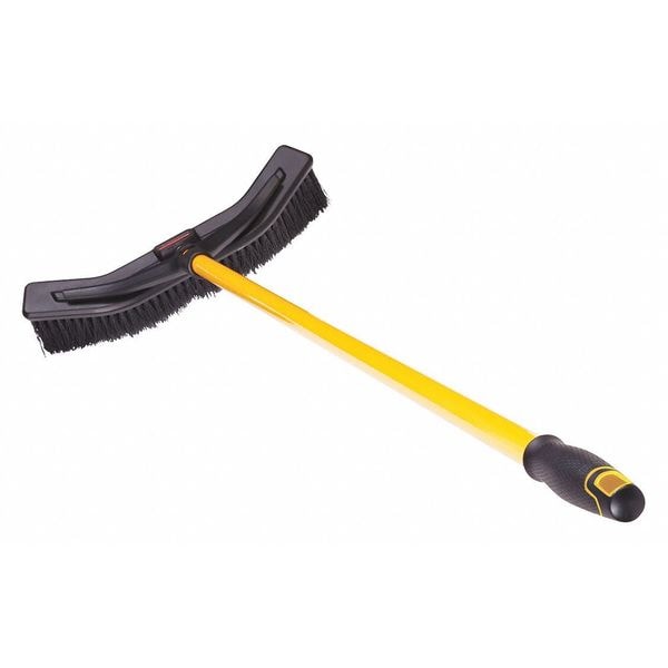 Rubbermaid Commercial 18 in Sweep Face Angle Broom, Medium, Synthetic, Black - 2018727