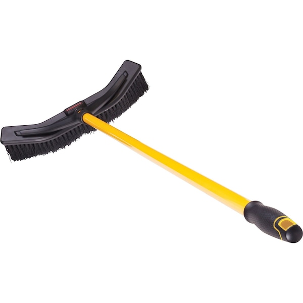 Rubbermaid Commercial 18 in Sweep Face Angle Broom, Medium, Synthetic, Black - 2018727