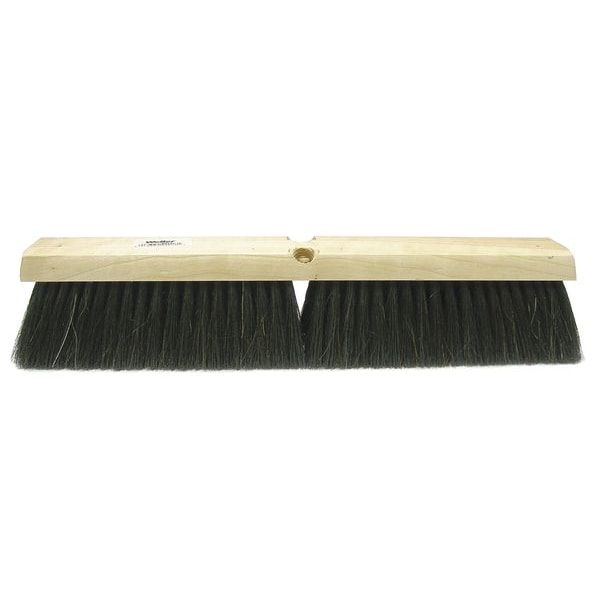 Tough Guy 24 in Sweep Face Push Broom Head, Soft, Natural, Black - 4KNA3