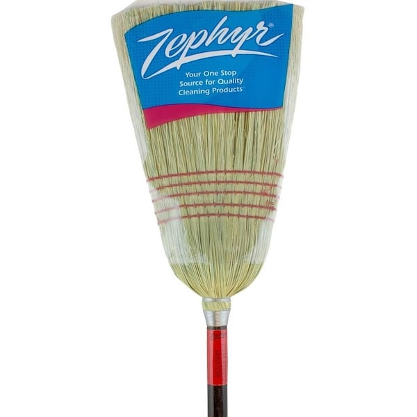 Chickasaw Zephyr Janitor Broom, 32 Sweep Face, Natural Fiber Bristle - 38032