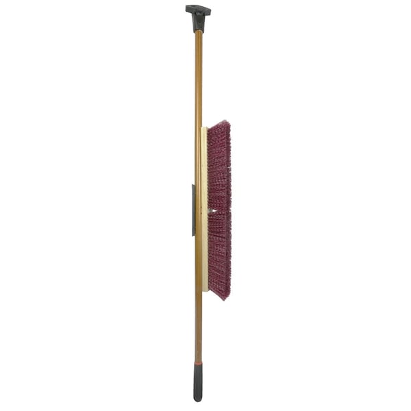 Weiler 24" Pro-Flex Maroon Polypropylene Sweep with 60" Hardwood Handle - 44604