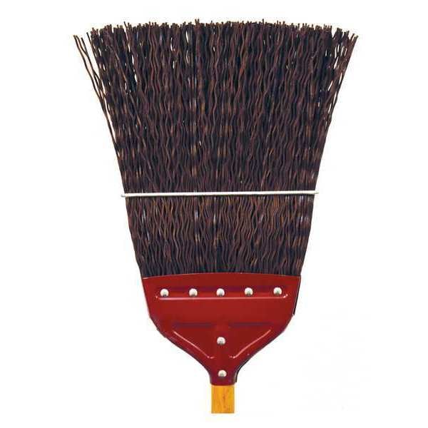 Bruske Products Brown Upright metal-capped broom, hardwood handle - 5111-R