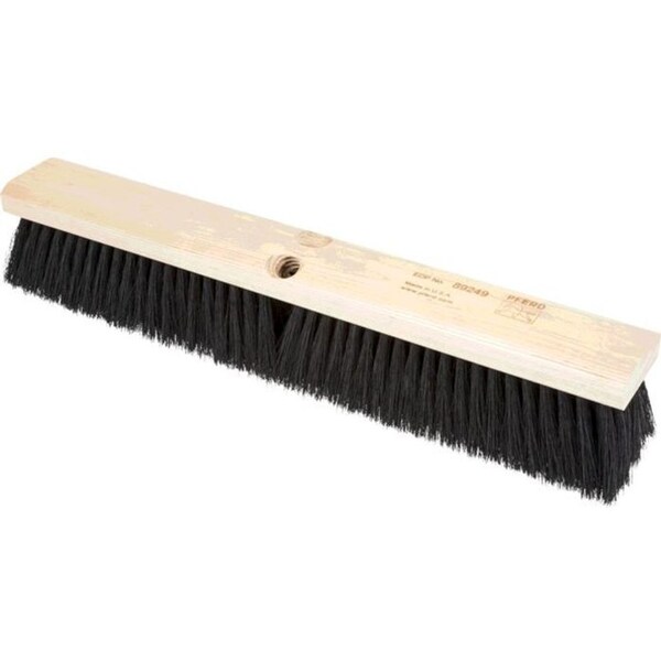 Pferd 89249 18in Medium Sweep Floor Brush, Black Tampico Fill, 2-5/8in Trim - 89249-PFERD