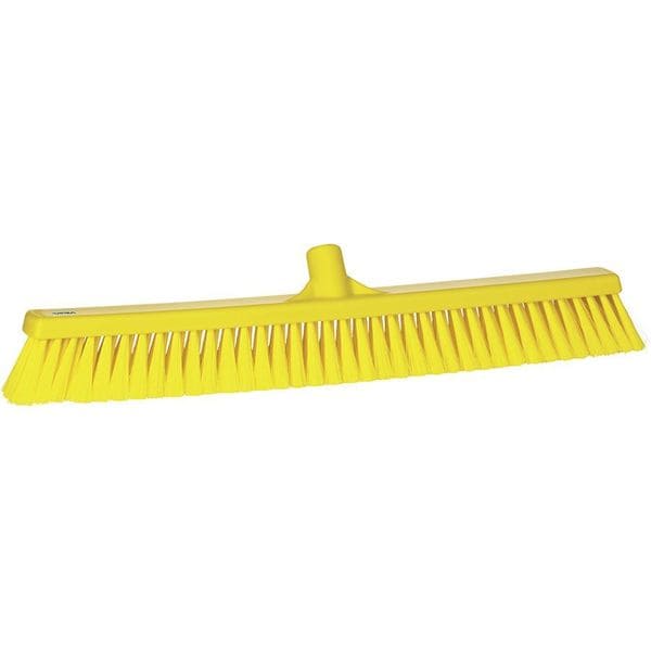 Vikan 24 in Sweep Face Broom Head, Soft, Synthetic, Yellow - 31996