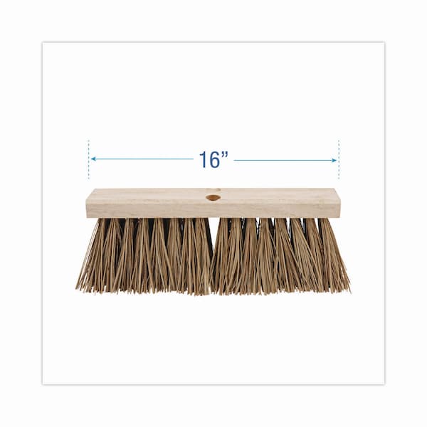 Boardwalk 16 in Sweep Face Street Broom, Brown - BWK71160