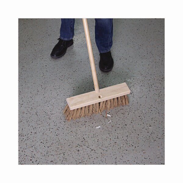 Boardwalk 16 in Sweep Face Street Broom, Brown - BWK71160