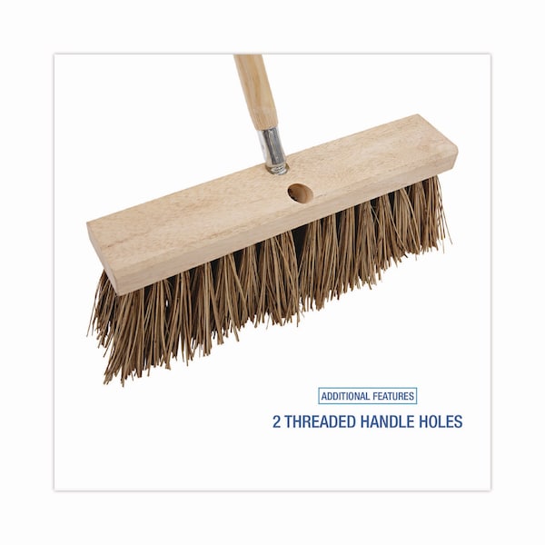 Boardwalk 16 in Sweep Face Street Broom, Brown - BWK71160