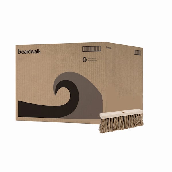 Boardwalk 16 in Sweep Face Street Broom, Brown - BWK71160