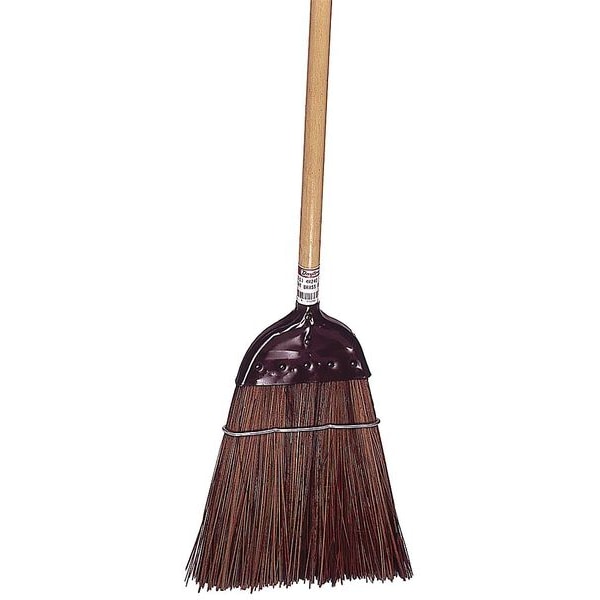 Tough Guy 12 in Sweep Face Corn Broom Head, Stiff, Natural, Brown - 90547