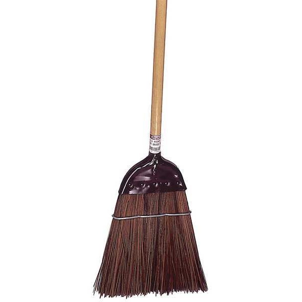 Tough Guy 12 in Sweep Face Corn Broom Head, Stiff, Natural, Brown - 90547