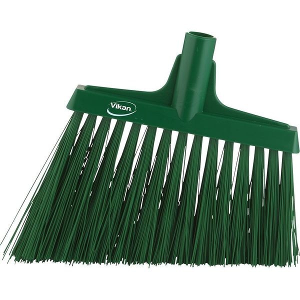 Remco 11 51/64 in Sweep Face Angle Broom, Synthetic, Green - 29142