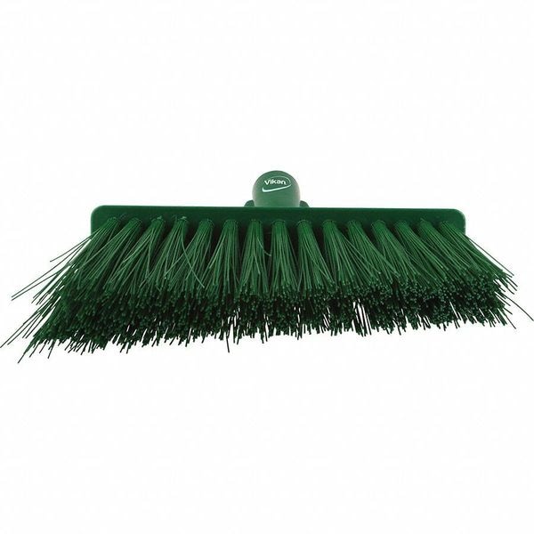 Remco 11 51/64 in Sweep Face Angle Broom, Synthetic, Green - 29142