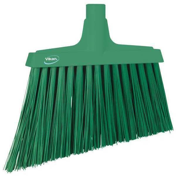Remco 11 51/64 in Sweep Face Angle Broom, Synthetic, Green - 29142